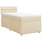 Preview: Boxspringbett mit Matratze Creme 80x200 cm Stoff