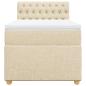 Preview: Boxspringbett mit Matratze Creme 80x200 cm Stoff