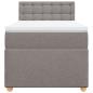 Preview: Boxspringbett mit Matratze Taupe 80x200 cm Stoff