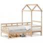Preview: ARDEBO.de - Tagesbett mit Dach 90x190 cm Massivholz Kiefer
