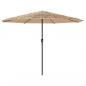 Preview: Sonnenschirm mit Stahlmast Braun 388x388x248 cm
