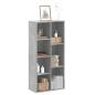 Preview: ARDEBO.de - Bücherregal Betongrau 50x25x105 cm Holzwerkstoff