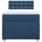 Preview: Boxspringbett mit Matratze Blau 80x200 cm Stoff