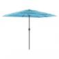 Preview: Sonnenschirm mit Stahlmast Blau 300x200x250 cm