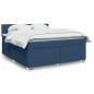 Preview: ARDEBO.de - Boxspringbett mit Matratze Blau 180x200 cm Stoff