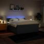 Preview: Boxspringbett mit Matratze Blau 180x200 cm Stoff