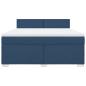 Preview: Boxspringbett mit Matratze Blau 180x200 cm Stoff