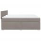 Preview: Boxspringbett mit Matratze Taupe 180x200 cm Stoff