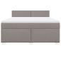 Preview: Boxspringbett mit Matratze Taupe 180x200 cm Stoff
