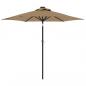 Preview: Sonnenschirm mit Stahlmast Taupe 225x225x212 cm
