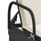 Preview: Sonnenliegen mit Auflagen 2 Stk. Schwarz Poly Rattan