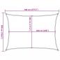Preview: Sonnensegel 160 g/m² Rechteckig Hellgrau 5x7 m HDPE