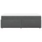 Preview: Boxspringbett mit Matratze Dunkelgrau 90x200 cm Stoff