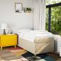 Preview: Boxspringbett mit Matratze Creme 90x200 cm Stoff