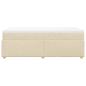 Preview: Boxspringbett mit Matratze Creme 90x200 cm Stoff
