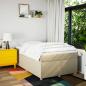 Preview: Boxspringbett mit Matratze Creme 120x200 cm Stoff