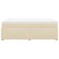Preview: Boxspringbett mit Matratze Creme 120x200 cm Stoff