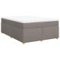 Preview: Boxspringbett mit Matratze Taupe 140x200 cm Stoff
