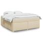 Preview: ARDEBO.de - Boxspringbett mit Matratze Creme 180x200 cm Stoff