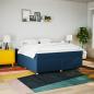 Preview: Boxspringbett mit Matratze Blau 180x200 cm Stoff