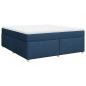Preview: Boxspringbett mit Matratze Blau 180x200 cm Stoff