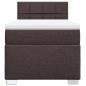 Preview: Boxspringbett mit Matratze Dunkelbraun 100x200 cm Stoff