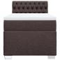 Preview: Boxspringbett mit Matratze Dunkelbraun 100x200 cm Stoff