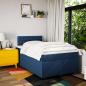 Preview: Boxspringbett mit Matratze Blau 120x190 cm Stoff