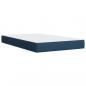 Preview: Boxspringbett mit Matratze Blau 120x200 cm Stoff