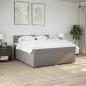 Preview: Boxspringbett mit Matratze Taupe 180x200 cm Stoff