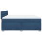 Preview: Boxspringbett mit Matratze Blau 180x200 cm Stoff