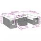 Preview: 10-tlg. Garten-Sofagarnitur mit Kissen Braun Poly Rattan