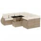 Preview: 9-tlg. Garten-Sofagarnitur mit Kissen Beige Poly Rattan