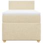Preview: Boxspringbett mit Matratze Creme 90x190 cm Stoff