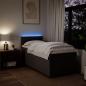 Preview: Boxspringbett mit Matratze Dunkelbraun 90x190 cm Stoff
