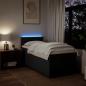 Preview: Boxspringbett mit Matratze Schwarz 100x200 cm Stoff