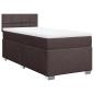 Preview: Boxspringbett mit Matratze Dunkelbraun 90x190 cm Stoff