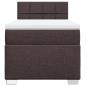 Preview: Boxspringbett mit Matratze Dunkelbraun 90x190 cm Stoff