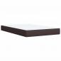 Preview: Boxspringbett mit Matratze Dunkelbraun 120x190 cm Stoff