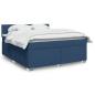 Preview: ARDEBO.de - Boxspringbett mit Matratze Blau 180x200 cm Stoff