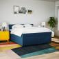 Preview: Boxspringbett mit Matratze Blau 180x200 cm Stoff