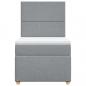 Preview: Boxspringbett mit Matratze Hellgrau 80x200 cm Stoff