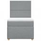 Preview: Boxspringbett mit Matratze Hellgrau 90x190 cm Stoff