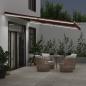 Preview: Markise Manuell mit LED Weinrot 450x350 cm