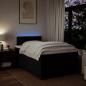 Preview: Boxspringbett mit Matratze Schwarz 120x200 cm Stoff