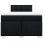 Preview: Boxspringbett mit Matratze Schwarz 120x200 cm Stoff