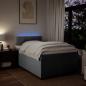 Preview: Boxspringbett mit Matratze Hellgrau 120x200 cm Stoff