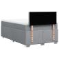 Preview: ARDEBO.de - Boxspringbett mit Matratze Hellgrau 120x200 cm Stoff