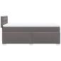 Preview: Boxspringbett mit Matratze Grau 90x200 cm Kunstleder