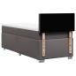 Preview: Boxspringbett mit Matratze Grau 90x200 cm Kunstleder